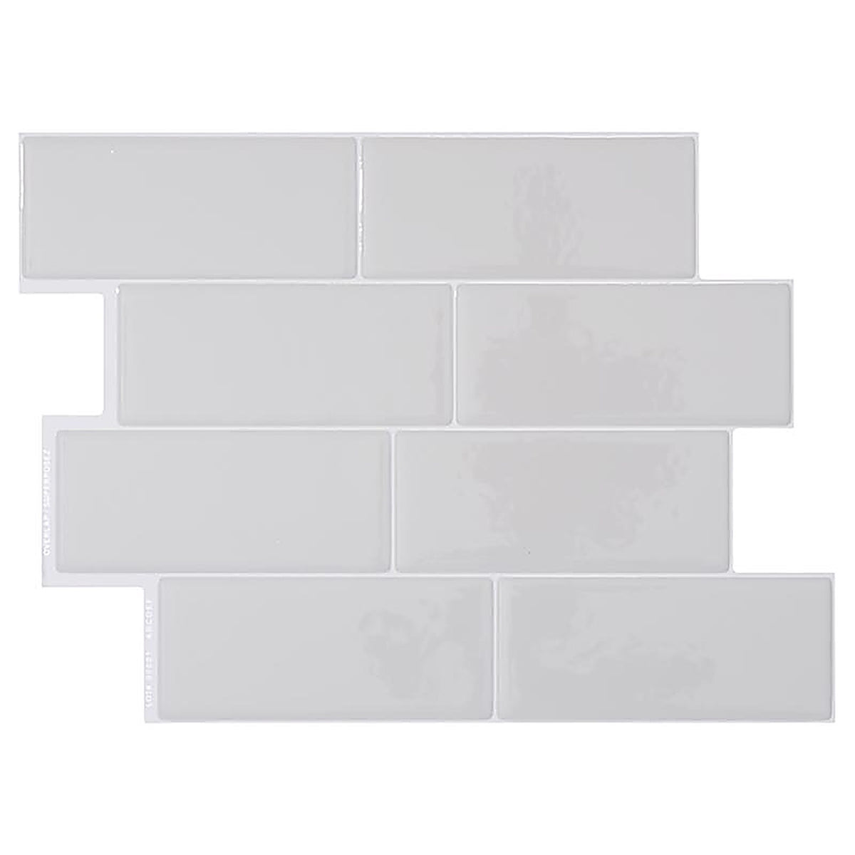Smart Tiles SM1128G-04-QG 8.38 in. W X 11.56 in. L Gray Mosaic Vinyl Adhesive Wall Tile 4 pc
