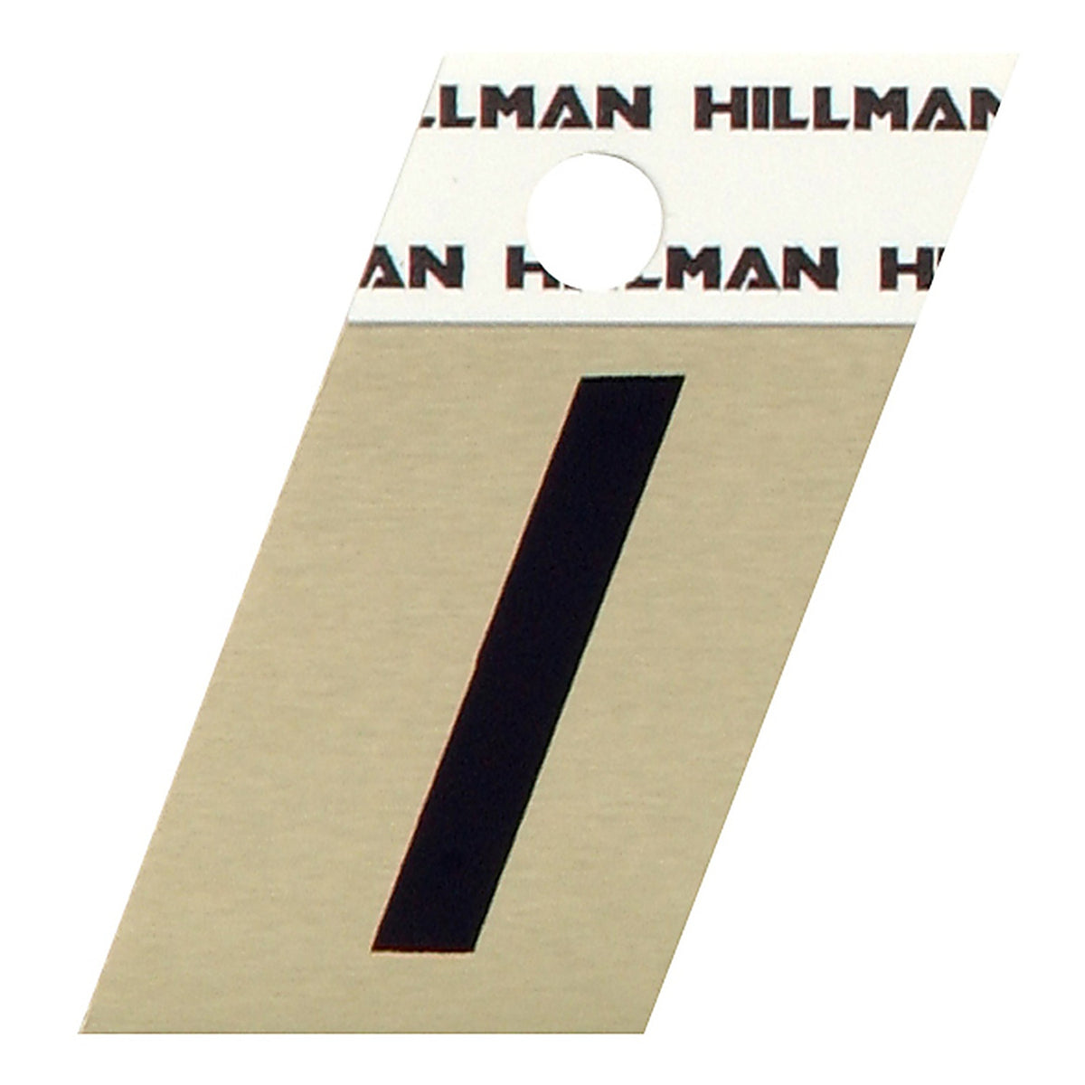 Hillman 840510 1.5 in. Reflective Black Metal Self-Adhesive Letter I 1/pc.