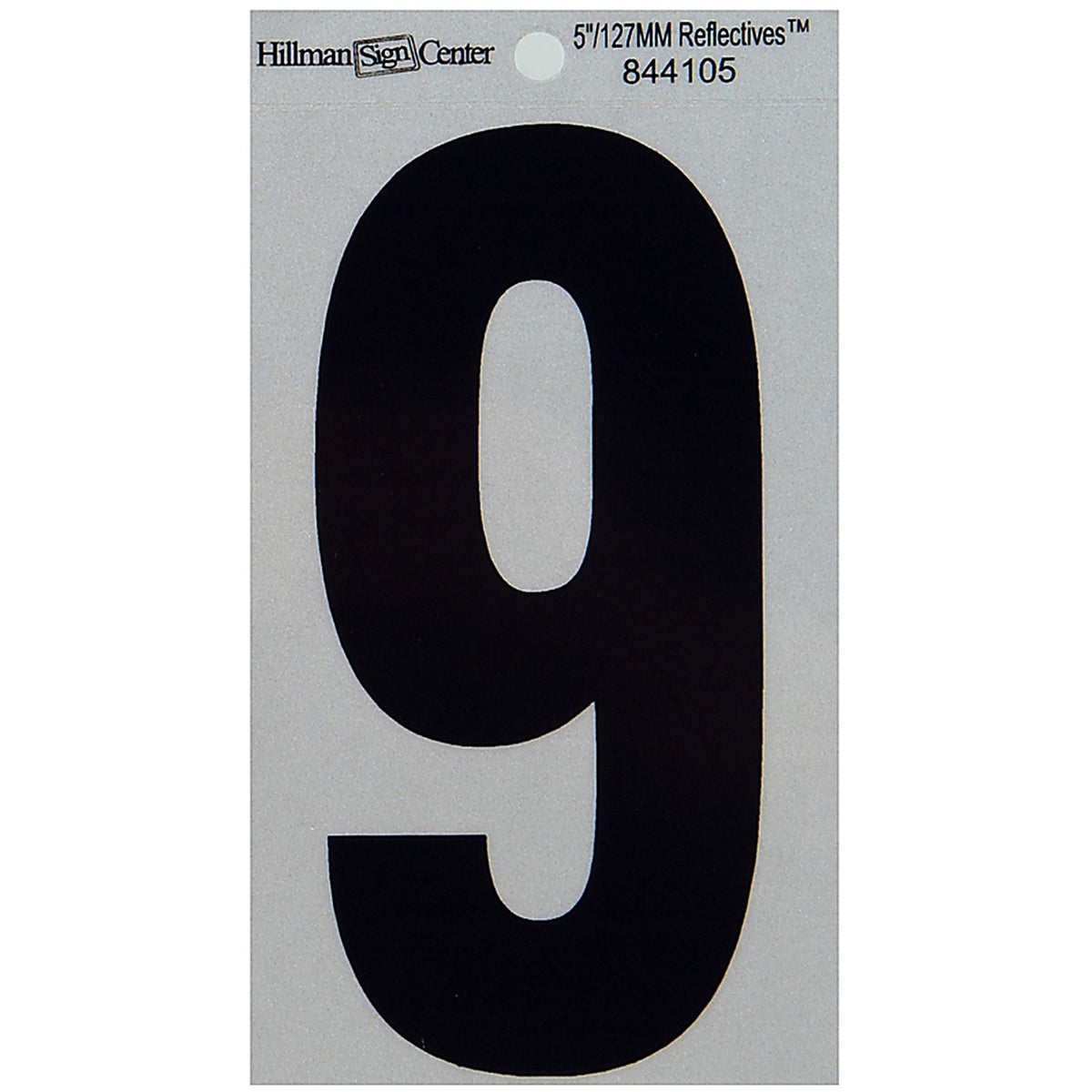Hillman 844105 5 in. Reflective Black Mylar Self-Adhesive Number 9 1/pc.