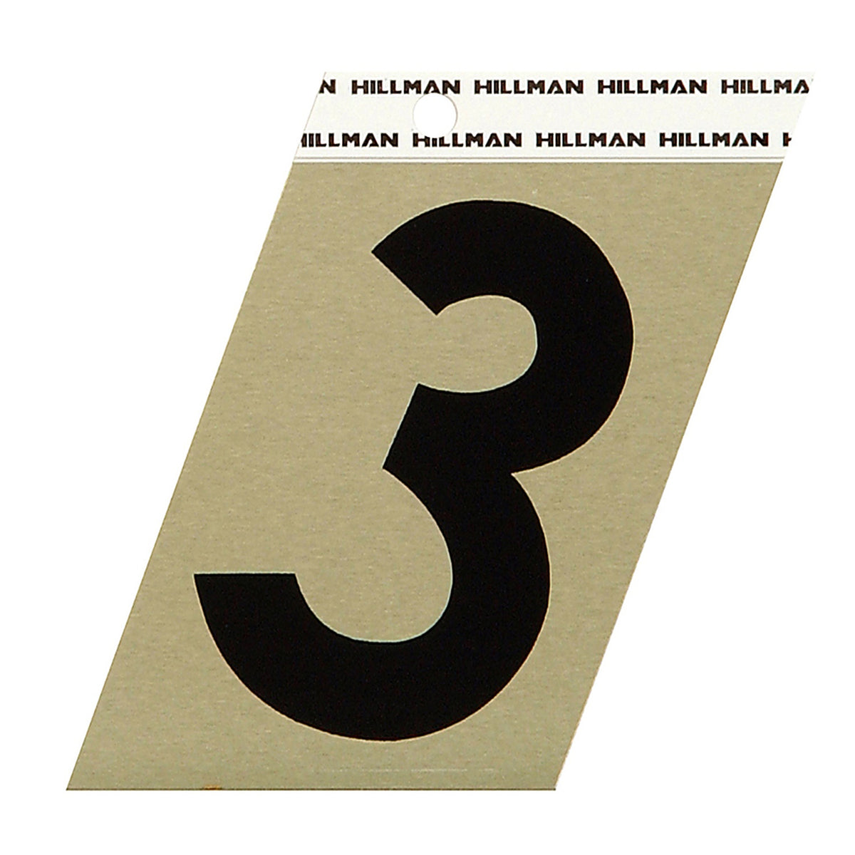 Hillman 840558 3 in. Reflective Black Metal Self-Adhesive Number 3 1/pc.
