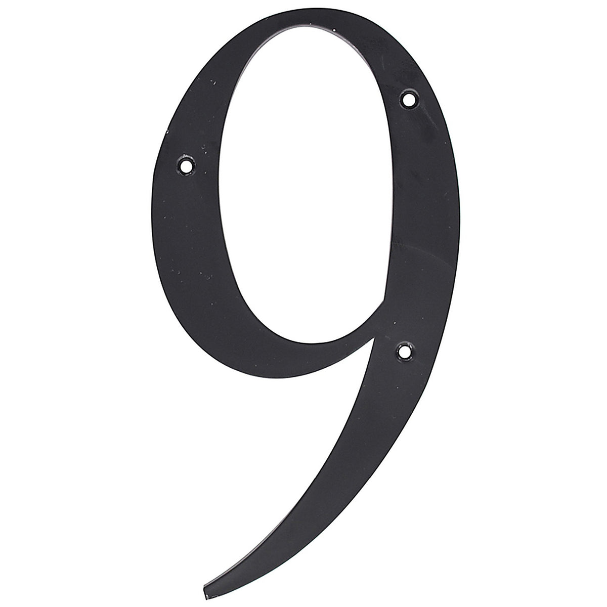 Hillman 844819 6 in. Reflective Black Plastic Nail-On Number 9 1/pc.