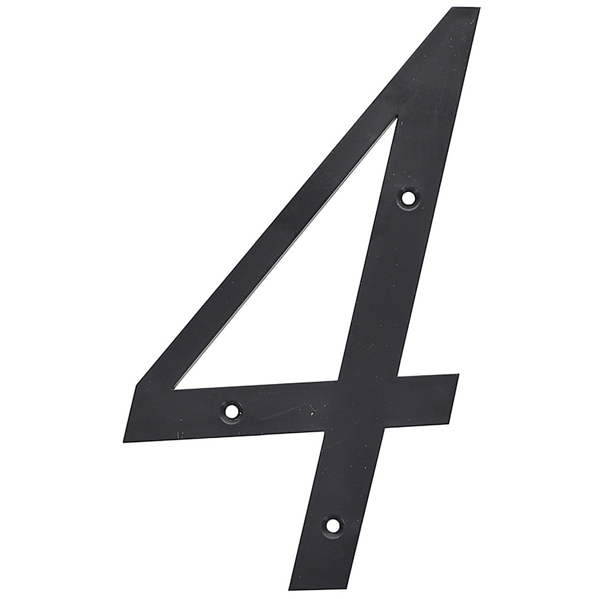 Hillman 844814 6 in. Reflective Black Plastic Nail-On Number 4 1/pc.