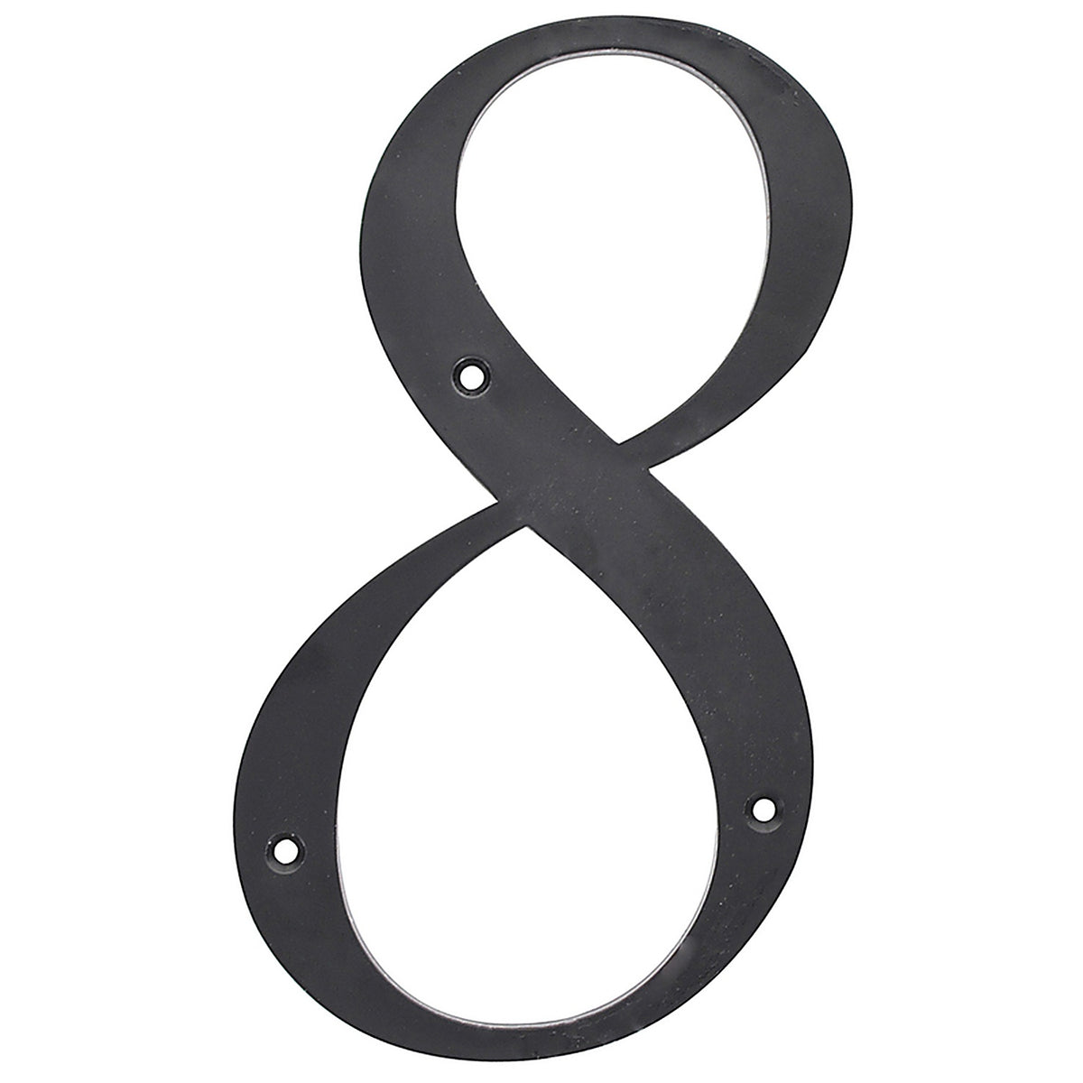 Hillman 844818 6 in. Reflective Black Plastic Nail-On Number 8 1/pc.