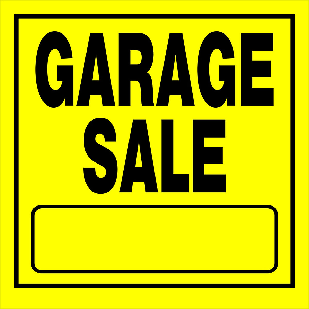 Hillman 840169 English Yellow Garage Sale Sign 11 in. H x 11 in. W