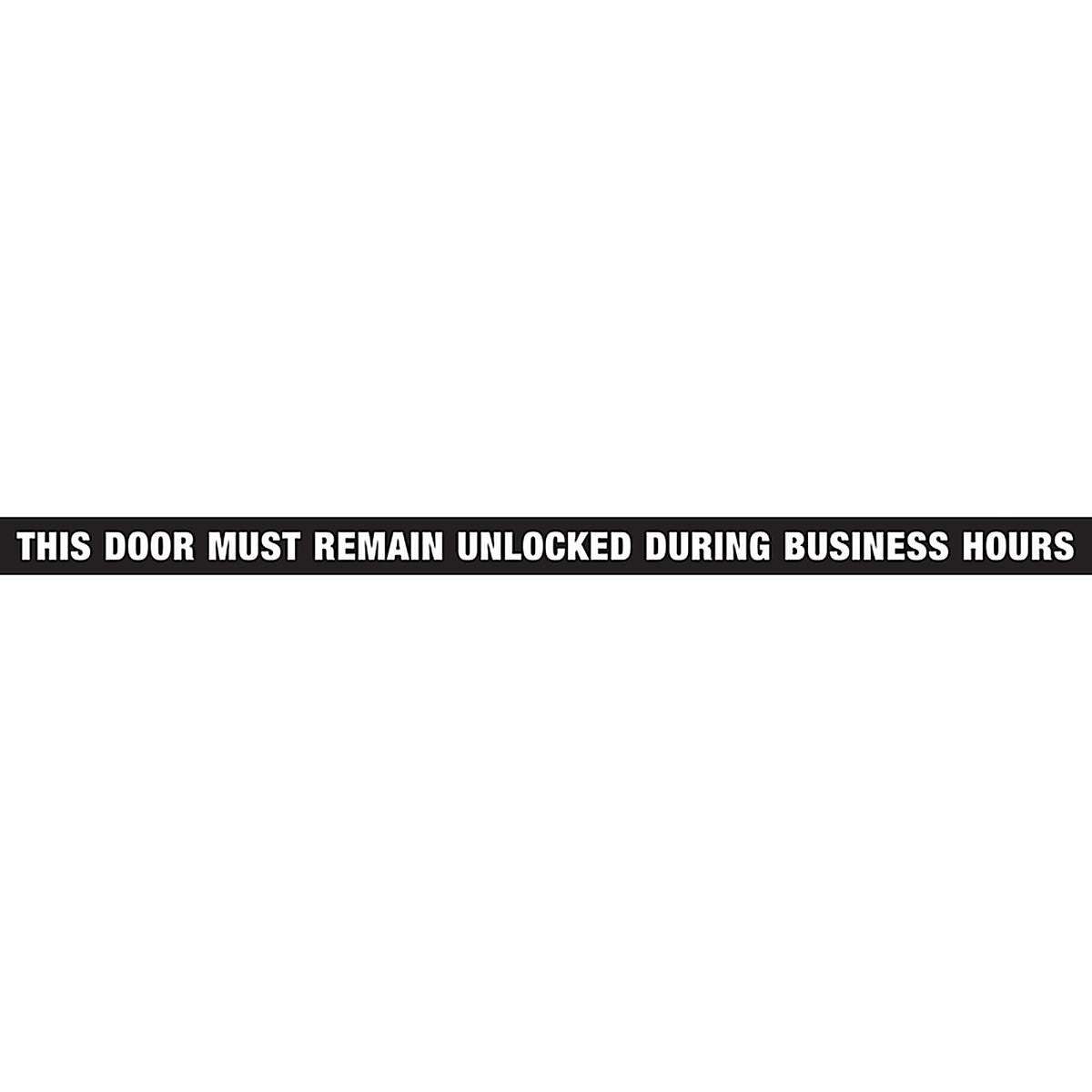 Hillman 840205 English Black Notice Decal 1.5 in. H x 28 in. W