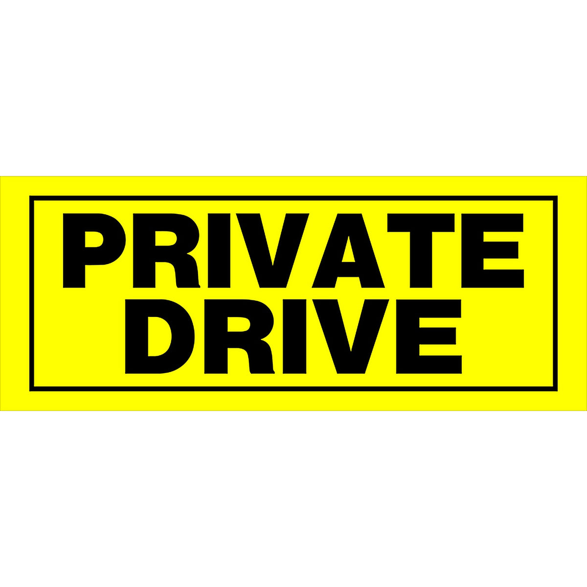 Hillman 841806 English Yellow Private Sign 6 in. H x 15 in. W