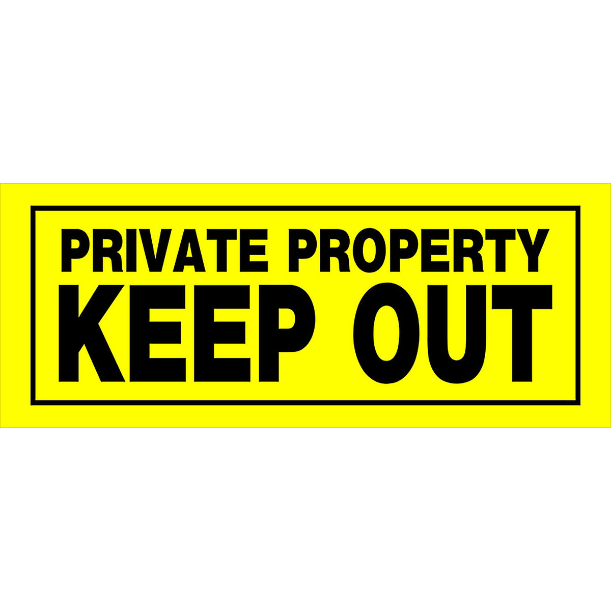 Hillman 841804 English Yellow Private Property Sign 6 in. H x 15 in. W
