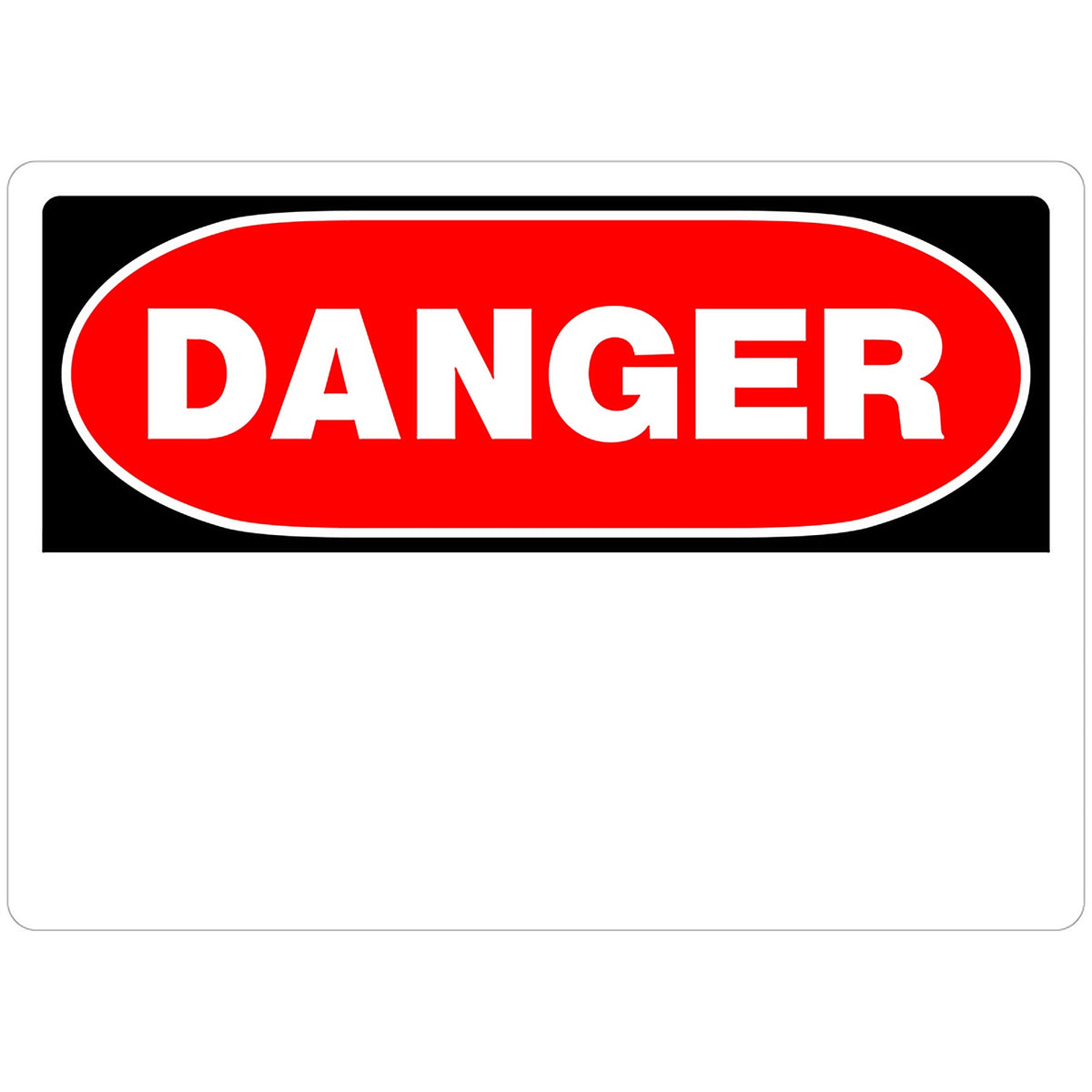 Hillman 842052 English White Danger Sign 10 in. H x 14 in. W
