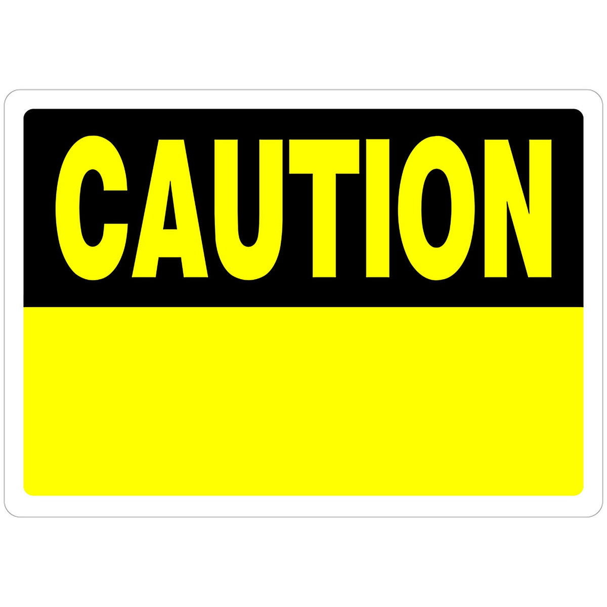 Hillman 842066 English Yellow Caution Sign 10 in. H x 14 in. W