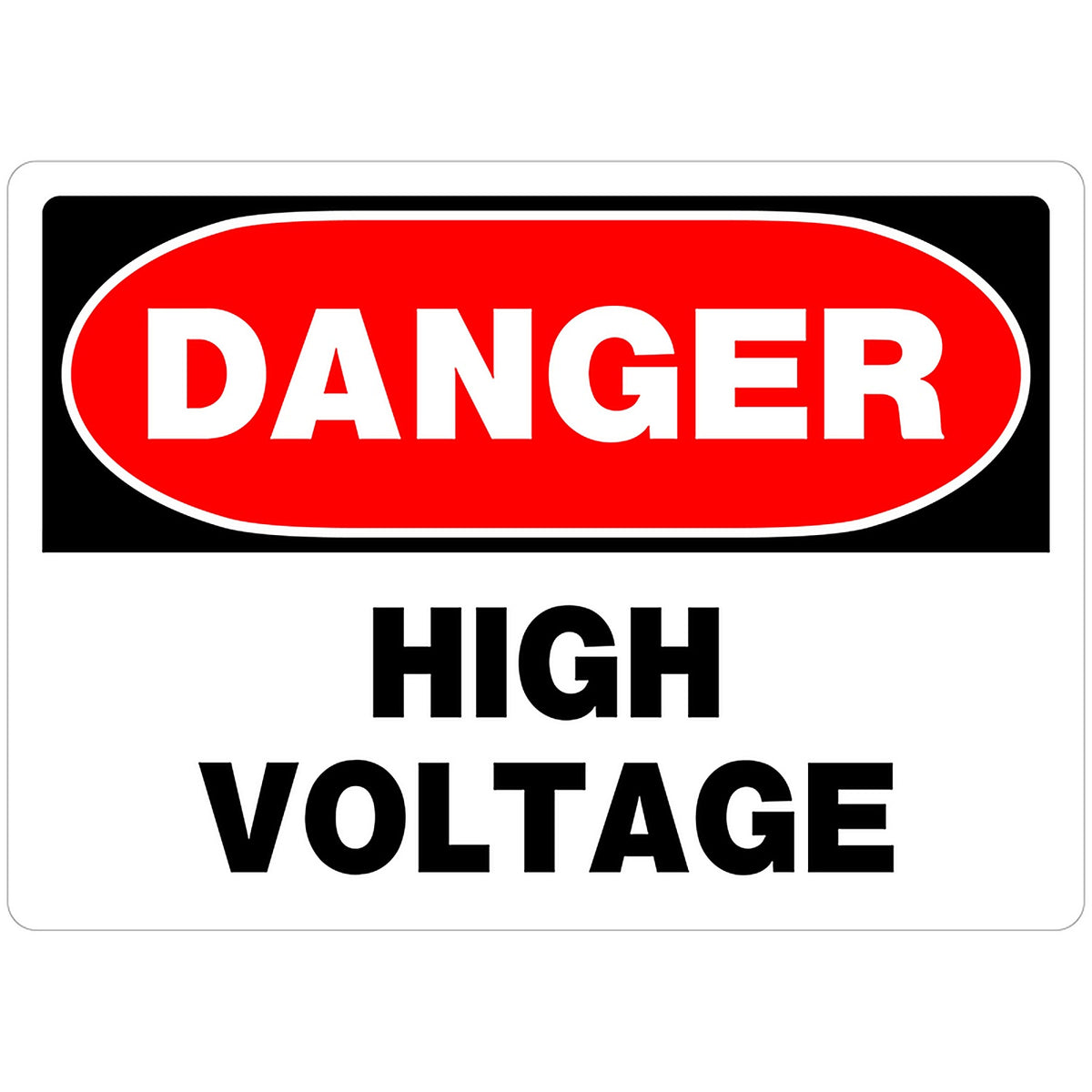 Hillman 842062 English White Danger Sign 10 in. H x 14 in. W