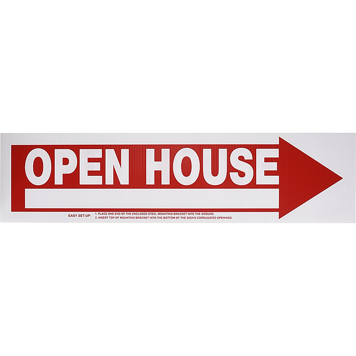 Hillman 842232 English White Open House Sign 6 in. H x 24 in. W