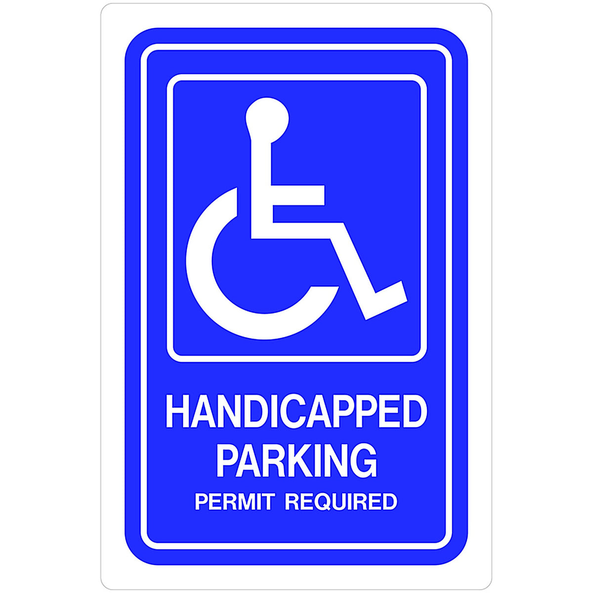 Hillman 843294 English Blue Handicap Sign 18 in. H x 12 in. W