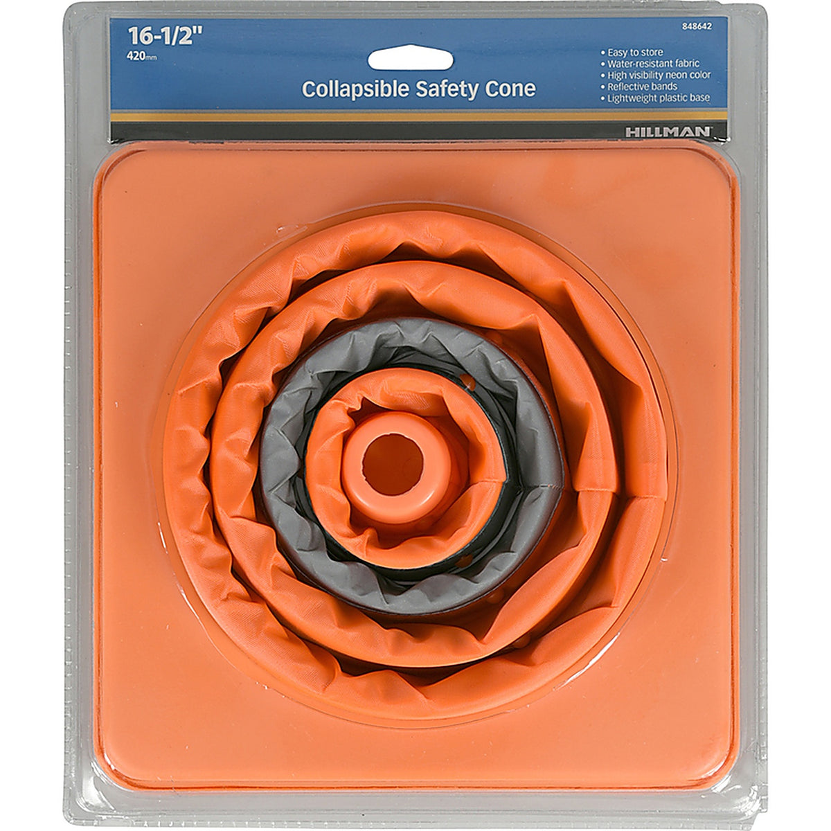 Hillman 848642 English Orange Caution Safety Cone 16 in. H x 8 in. W