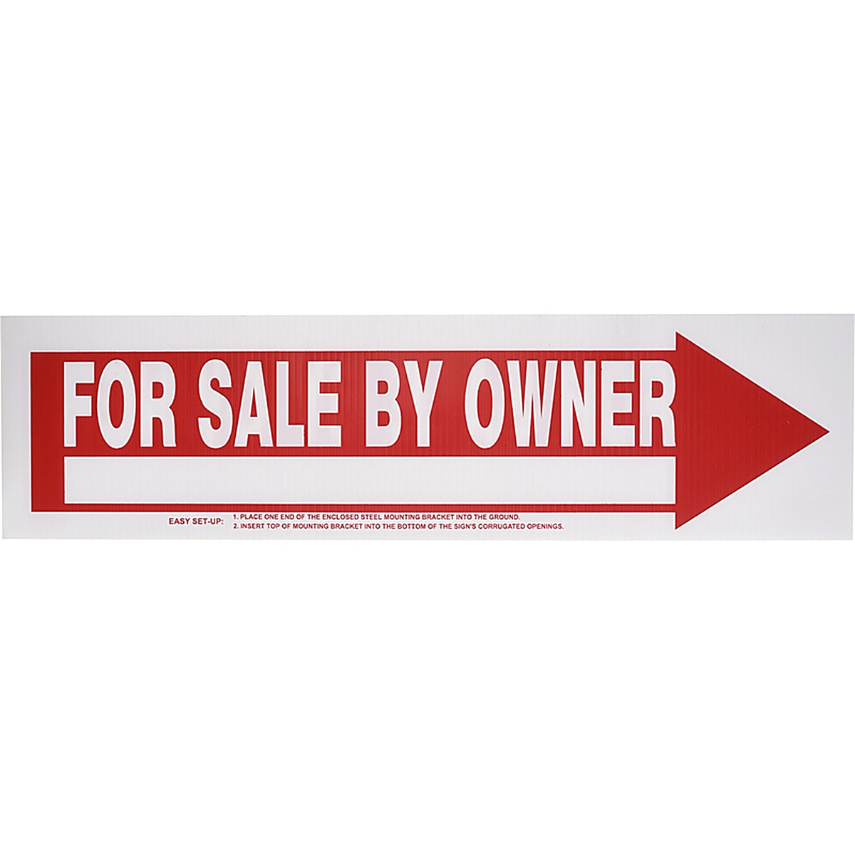 Hillman 844383 English White For Sale Sign 6 in. H x 24 in. W