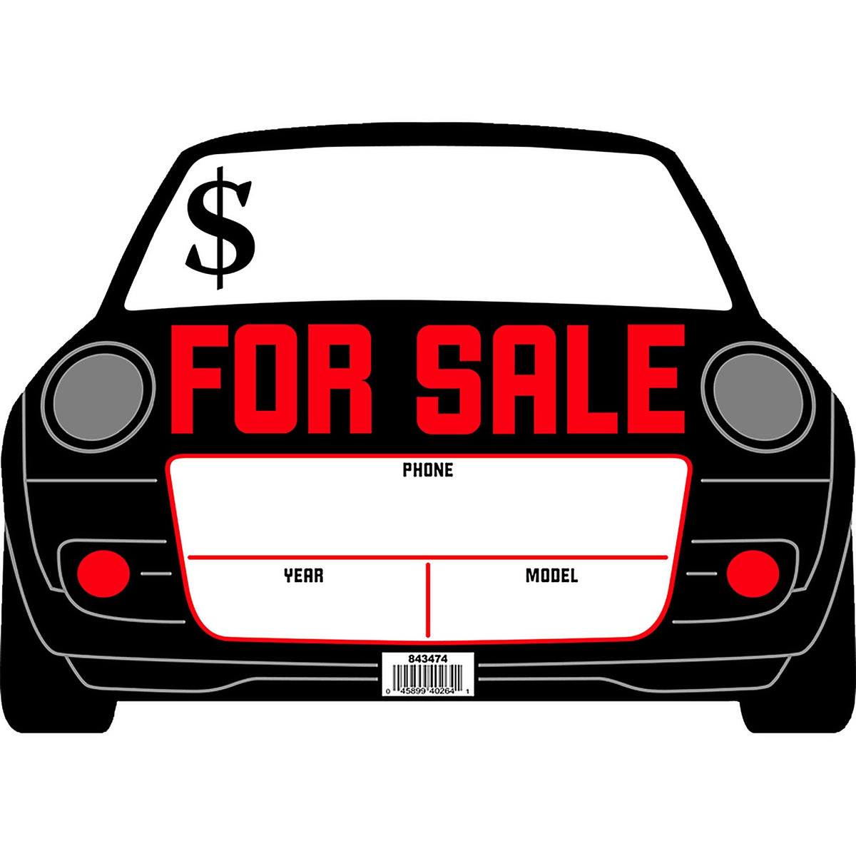 Hillman 843474 English White For Sale Sign 10 in. H x 14 in. W