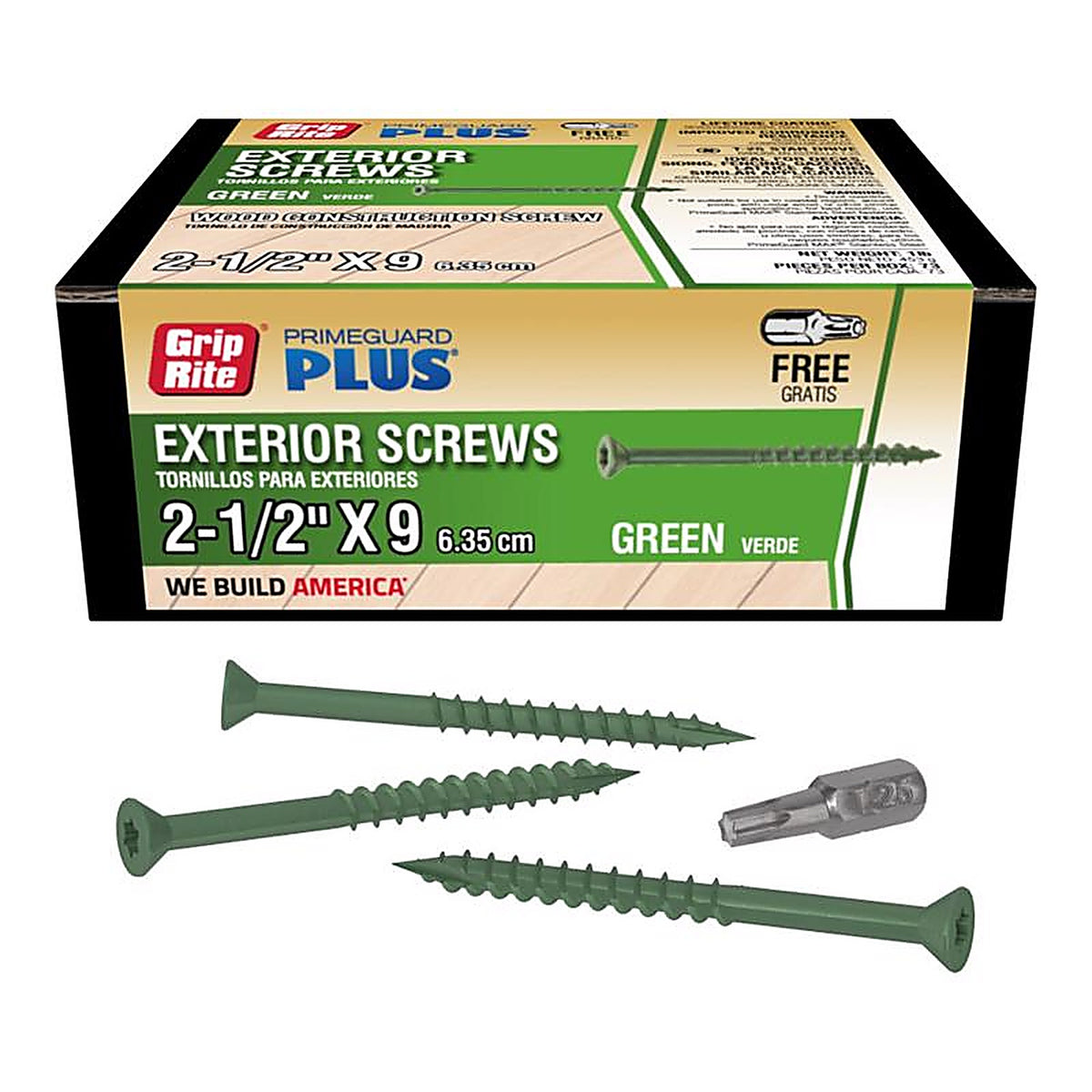 Grip-Rite L212ST1 No. 9 x 2-1/2 in. L Star Bugle Head Exterior Deck Screws 1 lb. 9 70/Pack