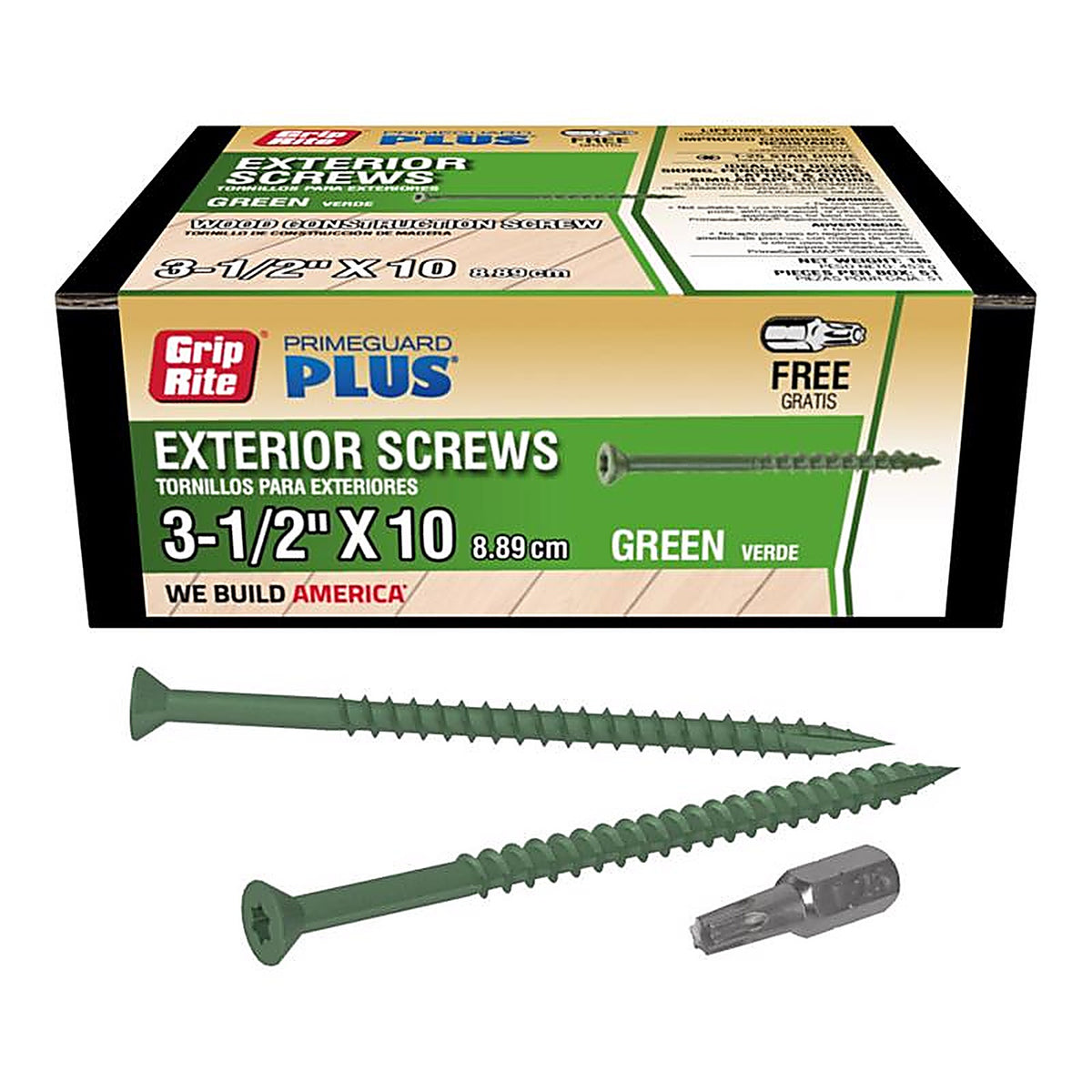 Grip-Rite L312ST1 No. 10 x 3-1/2 in. L Star Bugle Head Exterior Deck Screws 1 lb. 53/Pack
