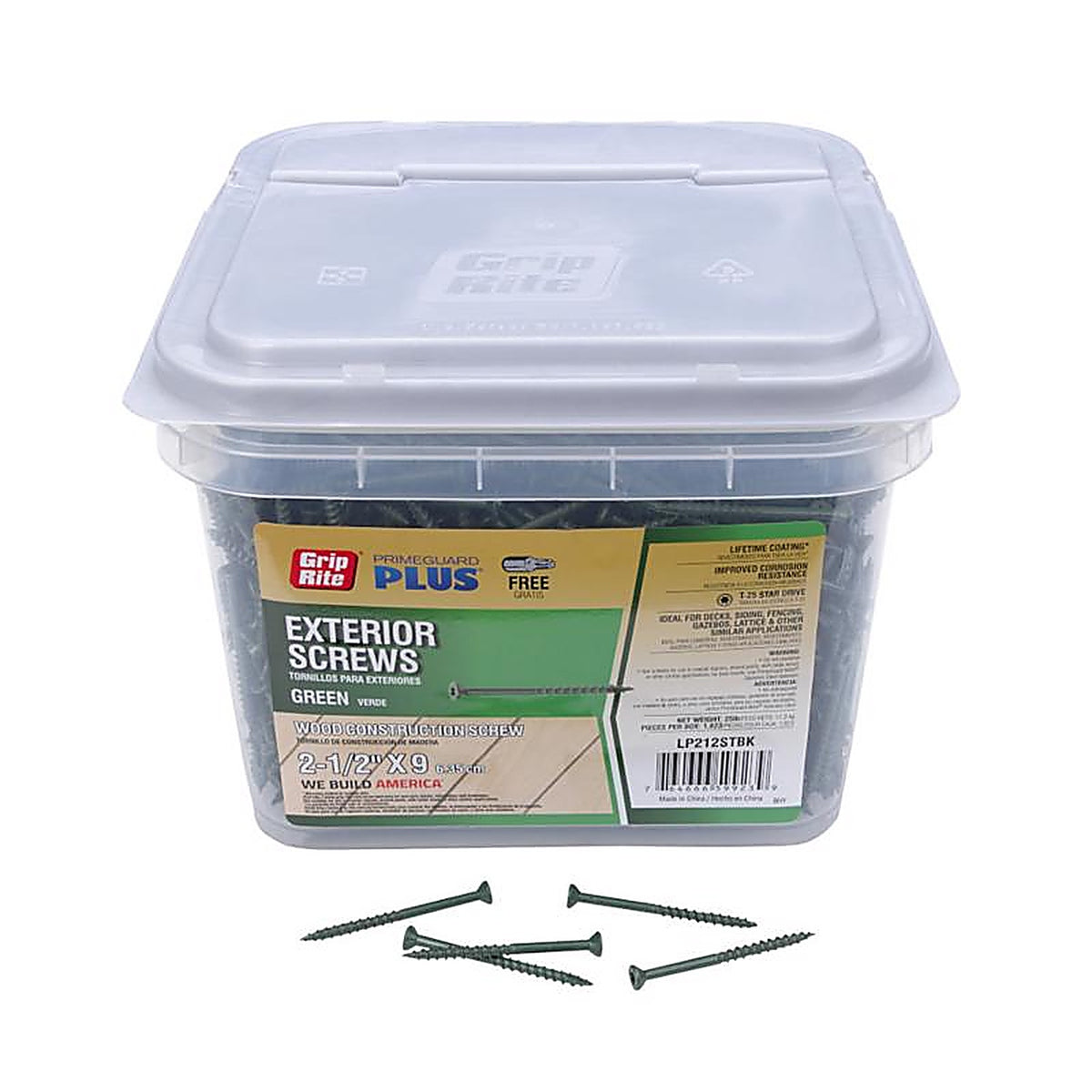 Grip-Rite LP212STBK No. 9 x 2.5 in. L Star Bugle Head Deck Screws 25 lb. 748/Pack