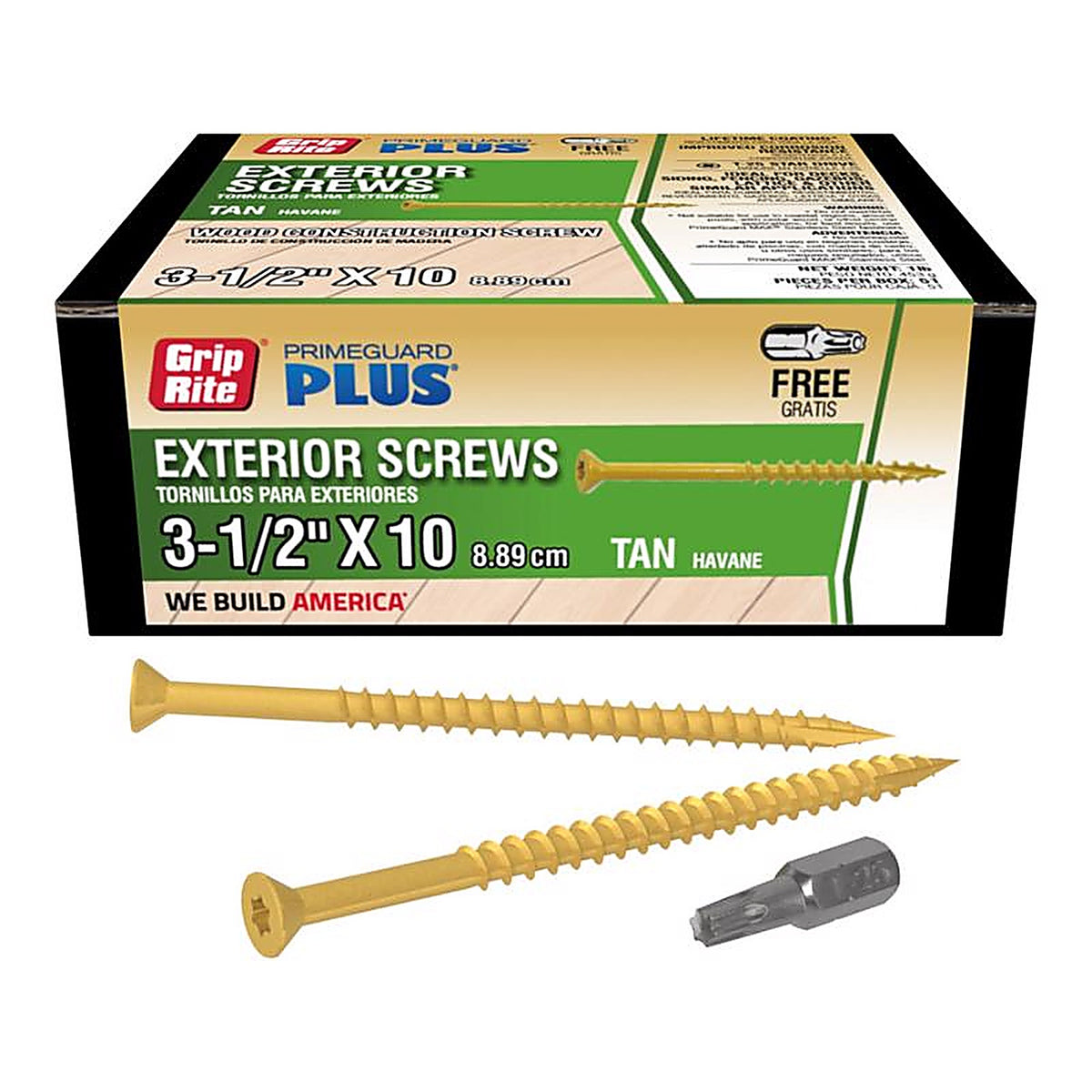 Grip-Rite L312STT1 No. 10 x 3-1/2 in. L Star Bugle Head Exterior Deck Screws 1 lb. 433/Pack