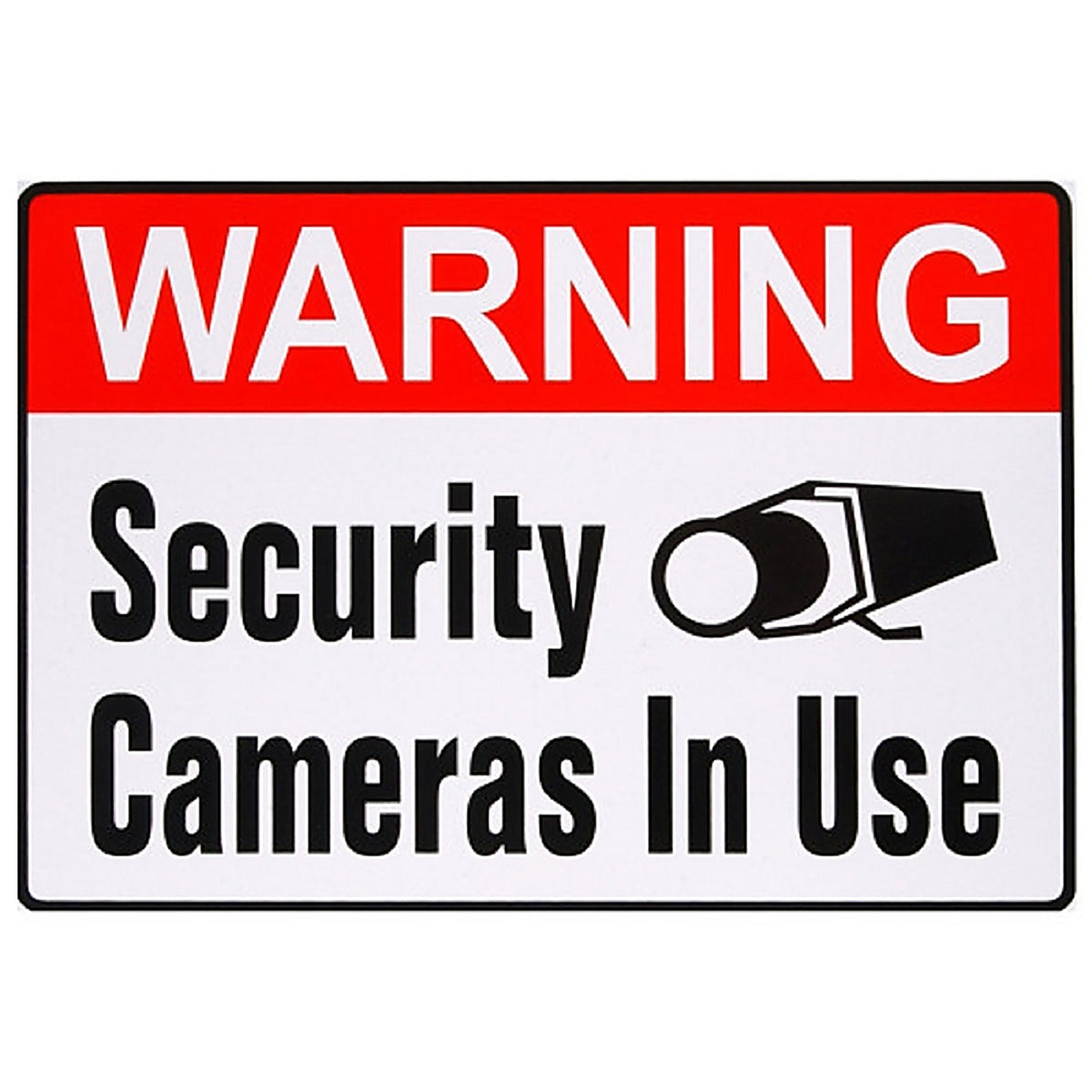 Hillman 843336 English White Security Decal 4 in. H x 6 in. W