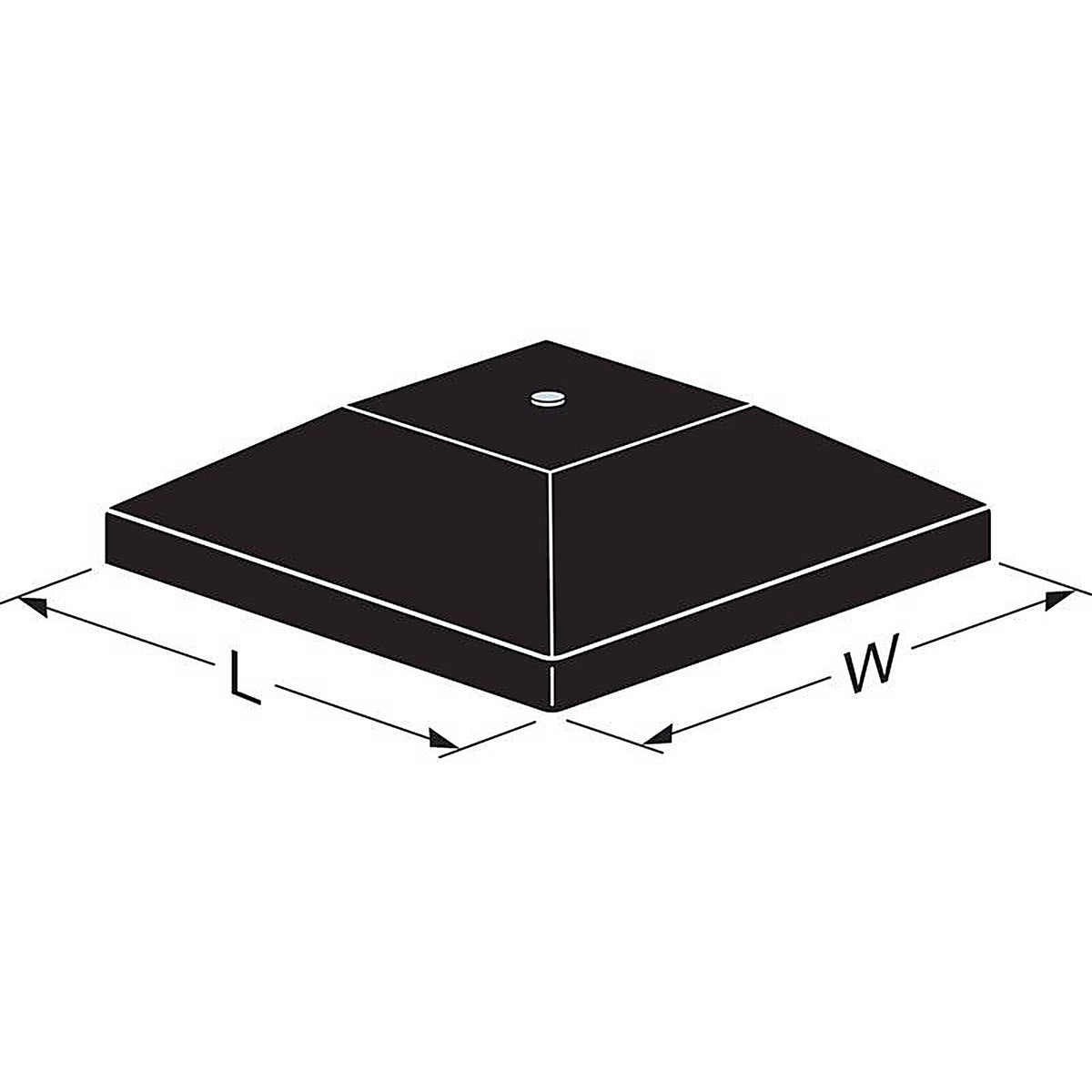 Simpson Strong-Tie - APDPC6 - Outdoor Accents 1.25 In. H X 6 In. W X 6 Ft. L Black Plastic Post Cap