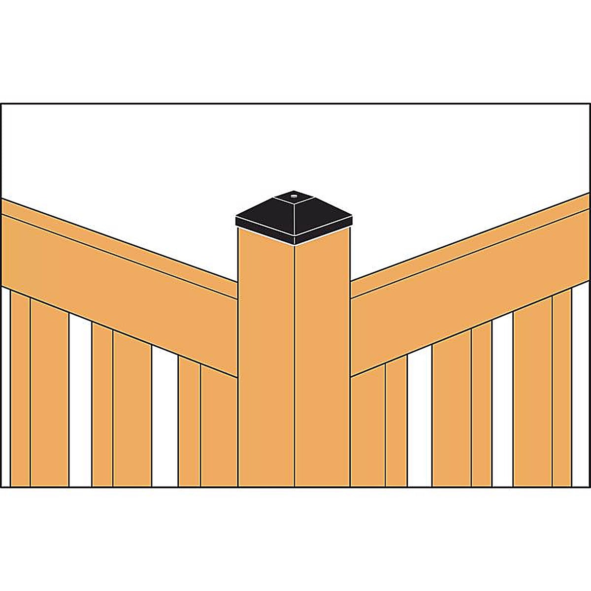 Simpson Strong-Tie - APDPC6 - Outdoor Accents 1.25 In. H X 6 In. W X 6 Ft. L Black Plastic Post Cap