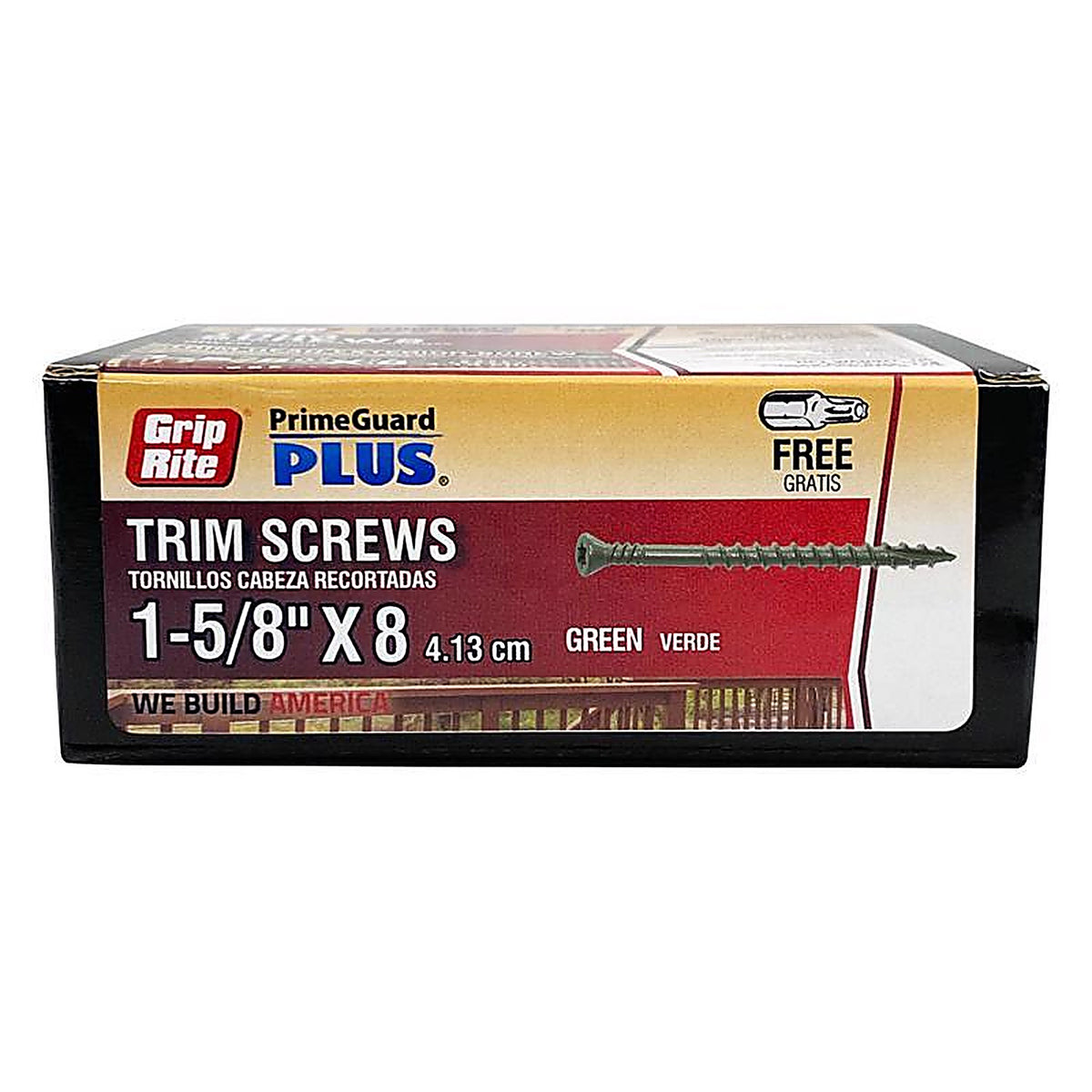 Grip-Rite L158STH1 PrimeGuard Plus No. 8 wire S X 1-5/8 in. L Star Trim Head Deck Screws 1 lb