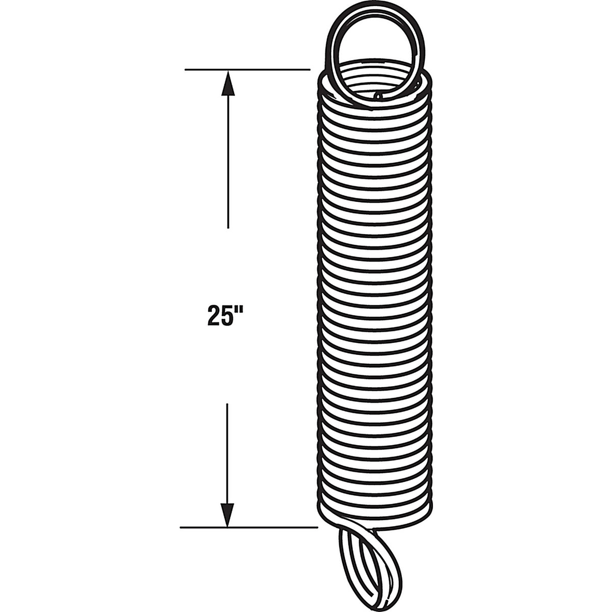 Prime-Line GD12193 130 lb. 25 in. L Garage Door Extension Spring