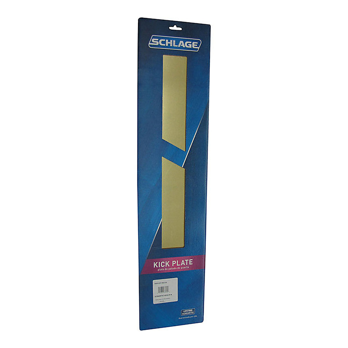 Schlage - SC8400PA3 8X34 - 8 in. H X 34 in. L Brass Aluminum Kickplate