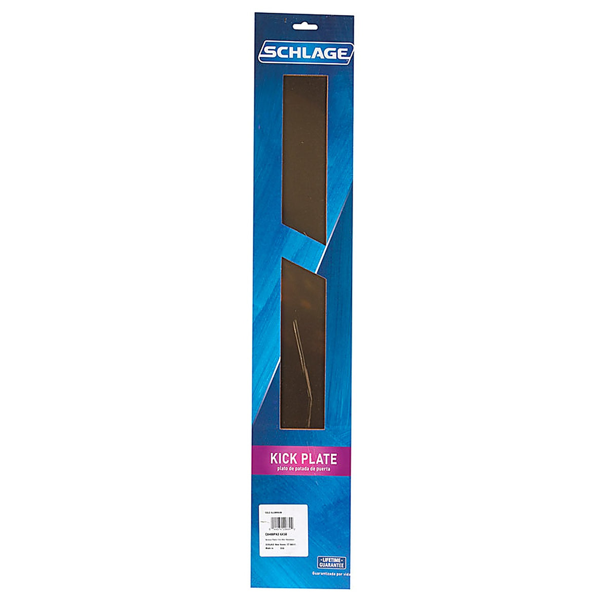 Schlage - SC8400PA3 6X30 - 6 In. H X 30 In. L Brass Aluminum Kickplate