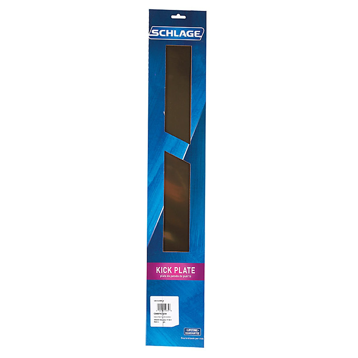 Schlage - SC8400PA3 6X34 - 6 in. H X 34 in. L Brass Aluminum Kickplate