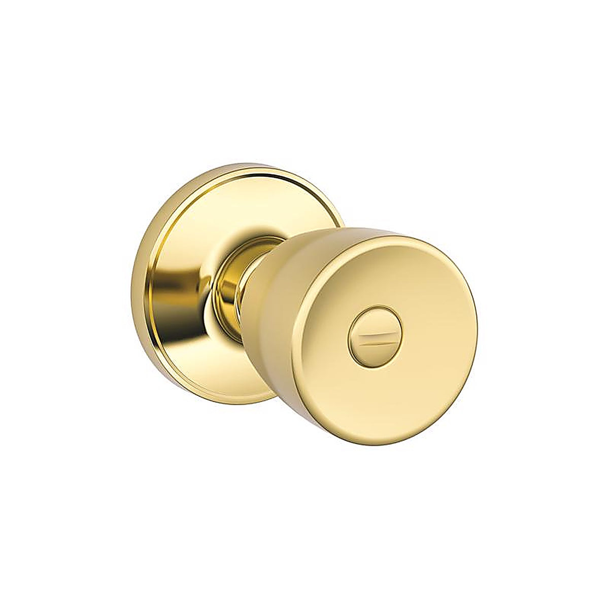 Schlage - J40VBYR605 - Byron Bright Brass Bed and Bath Knob Right or Left Handed