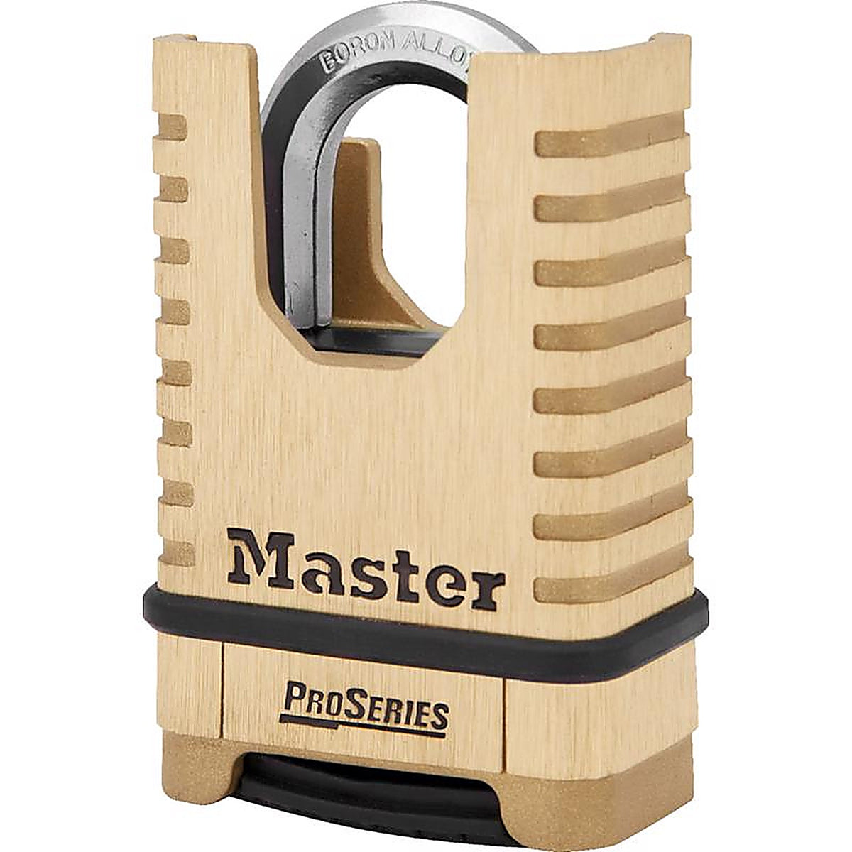 Master Lock - 1177D - Proseries 6.56 In. H X 2-1/4 In. W Brass 4-Digit Combination Shrouded Padlock
