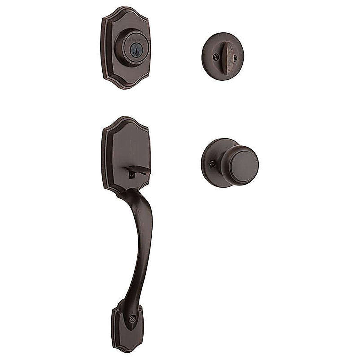 Kwikset - 96870-100 - Smartkey Belleview Venetian Bronze Handleset Right or Left Handed