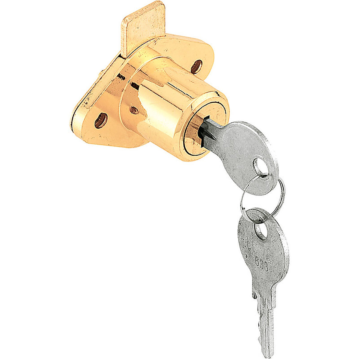 Prime-Line CCEP9947KA Bright Brass Bronze Steel Cabinet/Drawer Lock