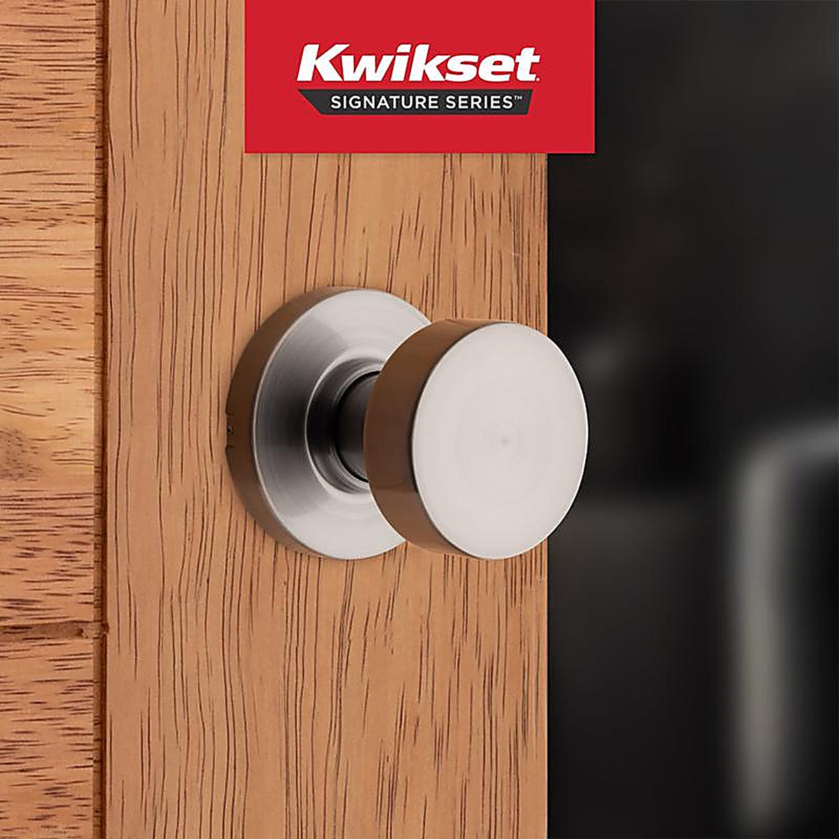 Kwikset - 97200-888 - Signature Series Pismo Satin Nickel Passage Knob Right or Left Handed