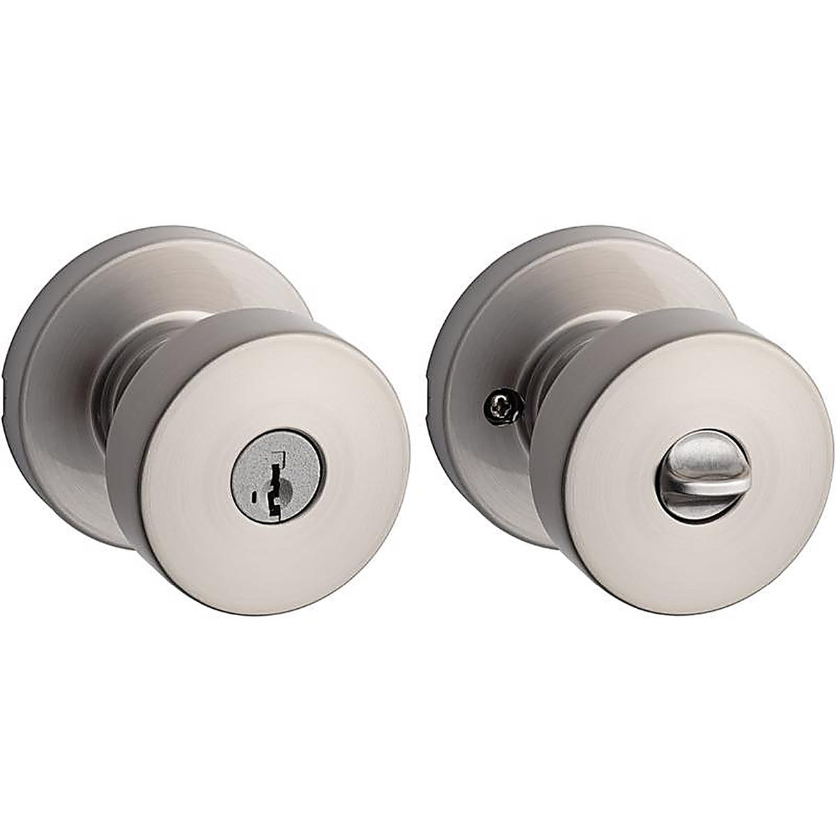 Kwikset - 97402-850 - Smartkey Pismo Satin Nickel Entry Door Knob Kw1 1-3/4 In.