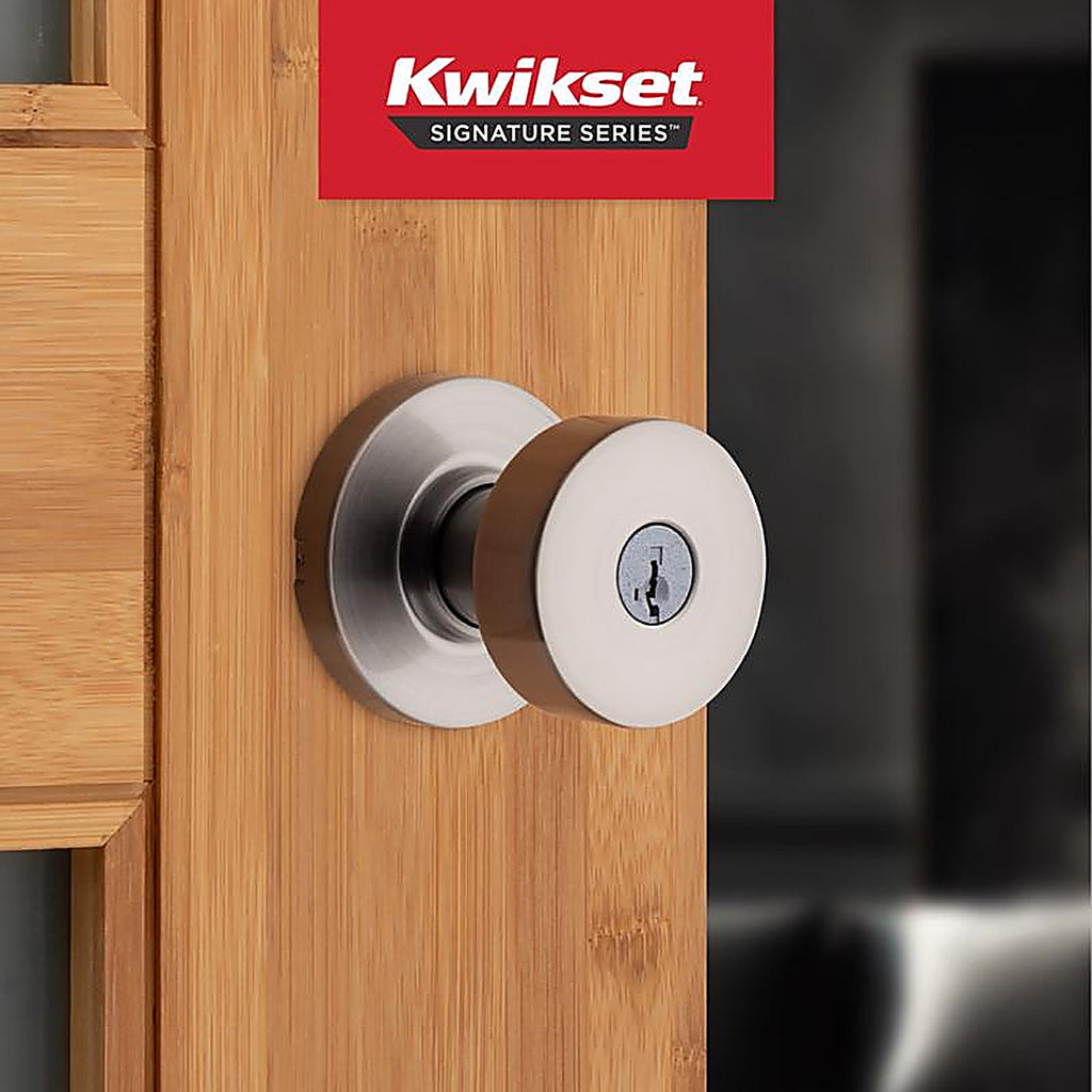 Kwikset - 97402-850 - Smartkey Pismo Satin Nickel Entry Door Knob Kw1 1-3/4 In.