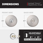 Kwikset - 97402-850 - Smartkey Pismo Satin Nickel Entry Door Knob Kw1 1-3/4 In.