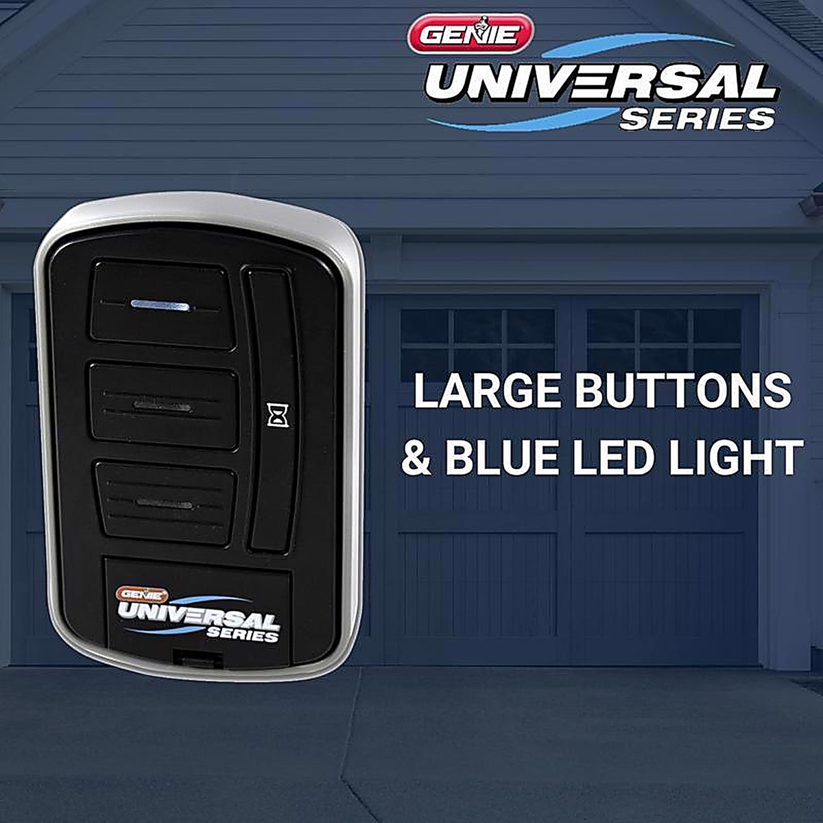 Genie - 41550R - 3 Door Universal Wall Push Button for Liftmaster, Chamberlain, Genie, Overhead Door, Wayne Dal