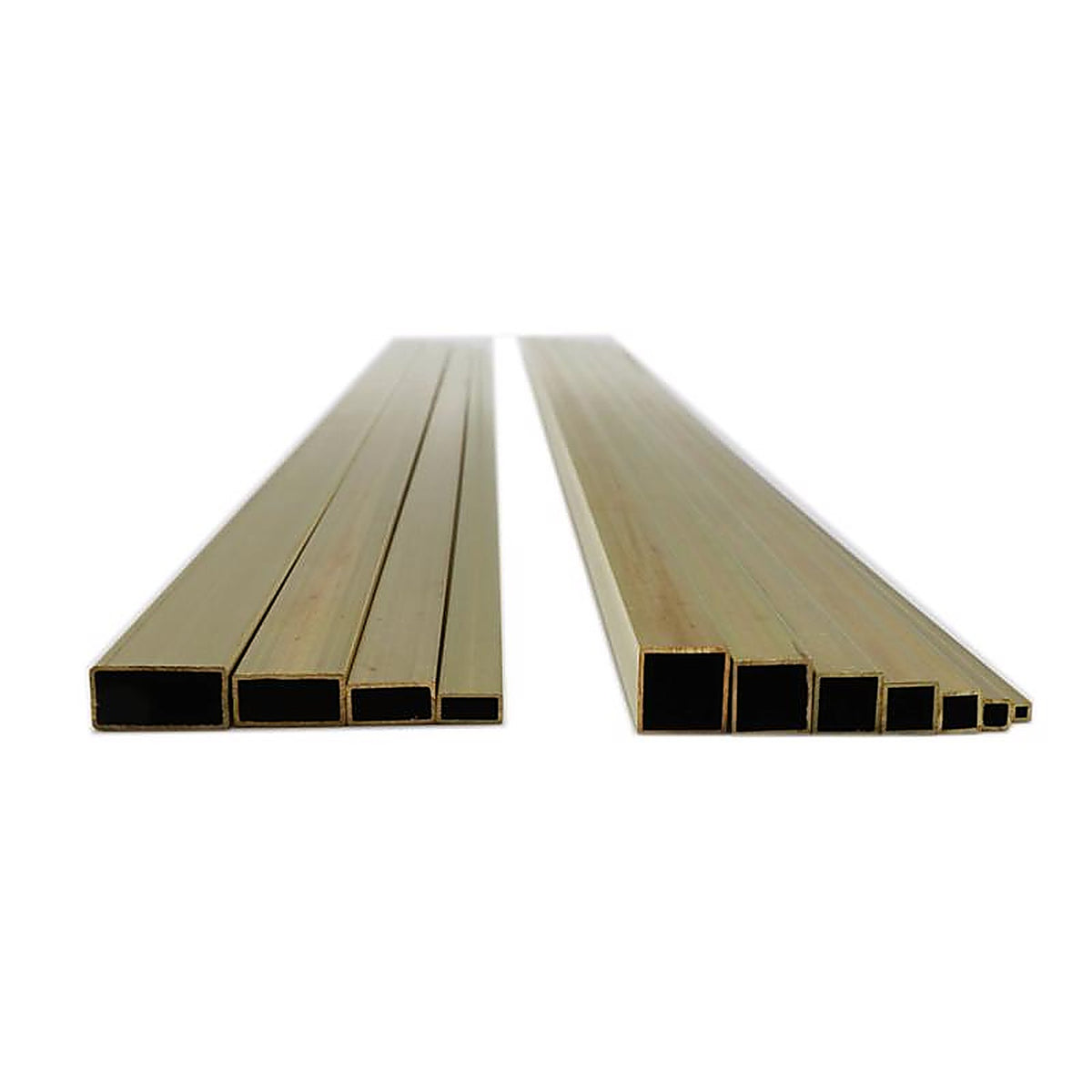 K&S - 3406 - 12 In. L Square/Rectangular Brass Tube 11 Pack