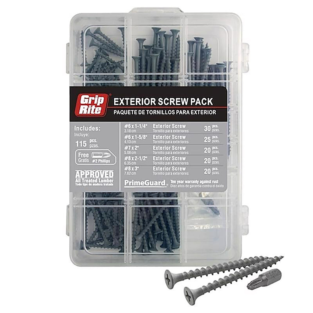 Grip-Rite - MPPG10 - No. 8 Wire X 3 In. L Phillips Bugle Head Coarse Exterior Screws