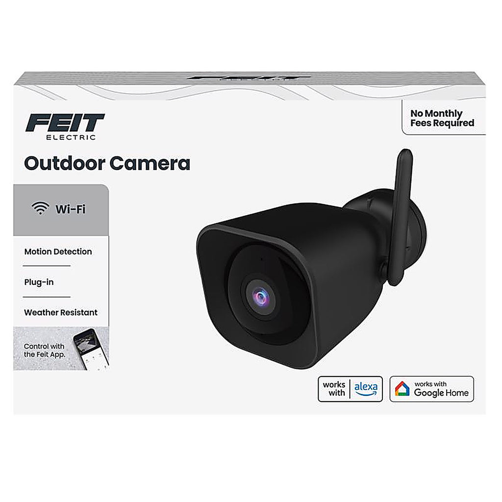 Feit Electric CAM/WM/WIFI Plug-in Outdoor Black Wi-Fi Security Camera