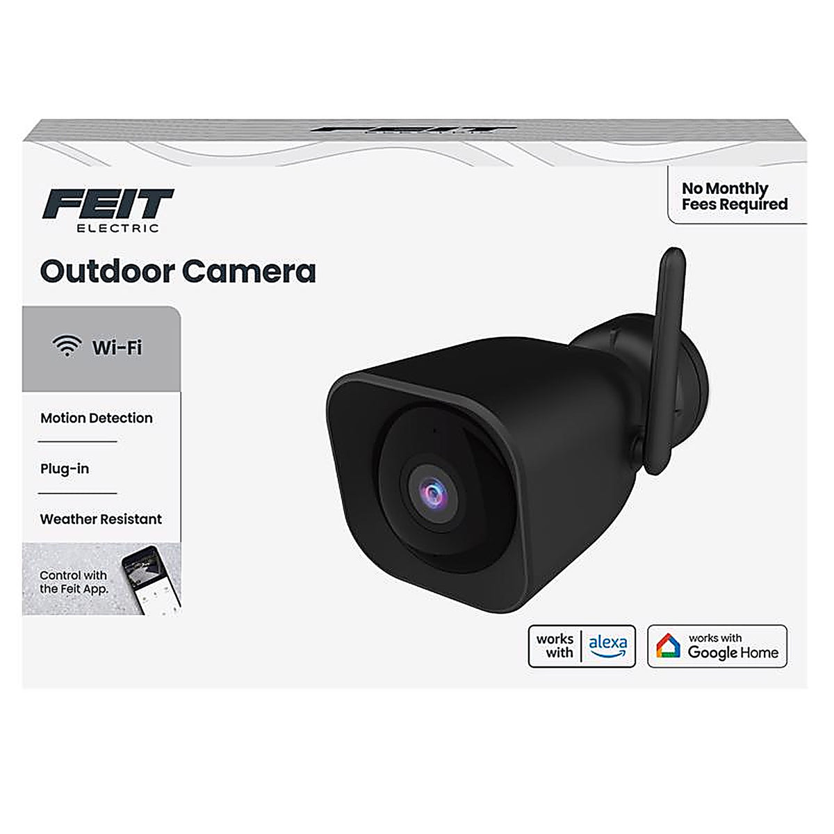 Feit Electric CAM/WM/WIFI Plug-in Outdoor Black Wi-Fi Security Camera