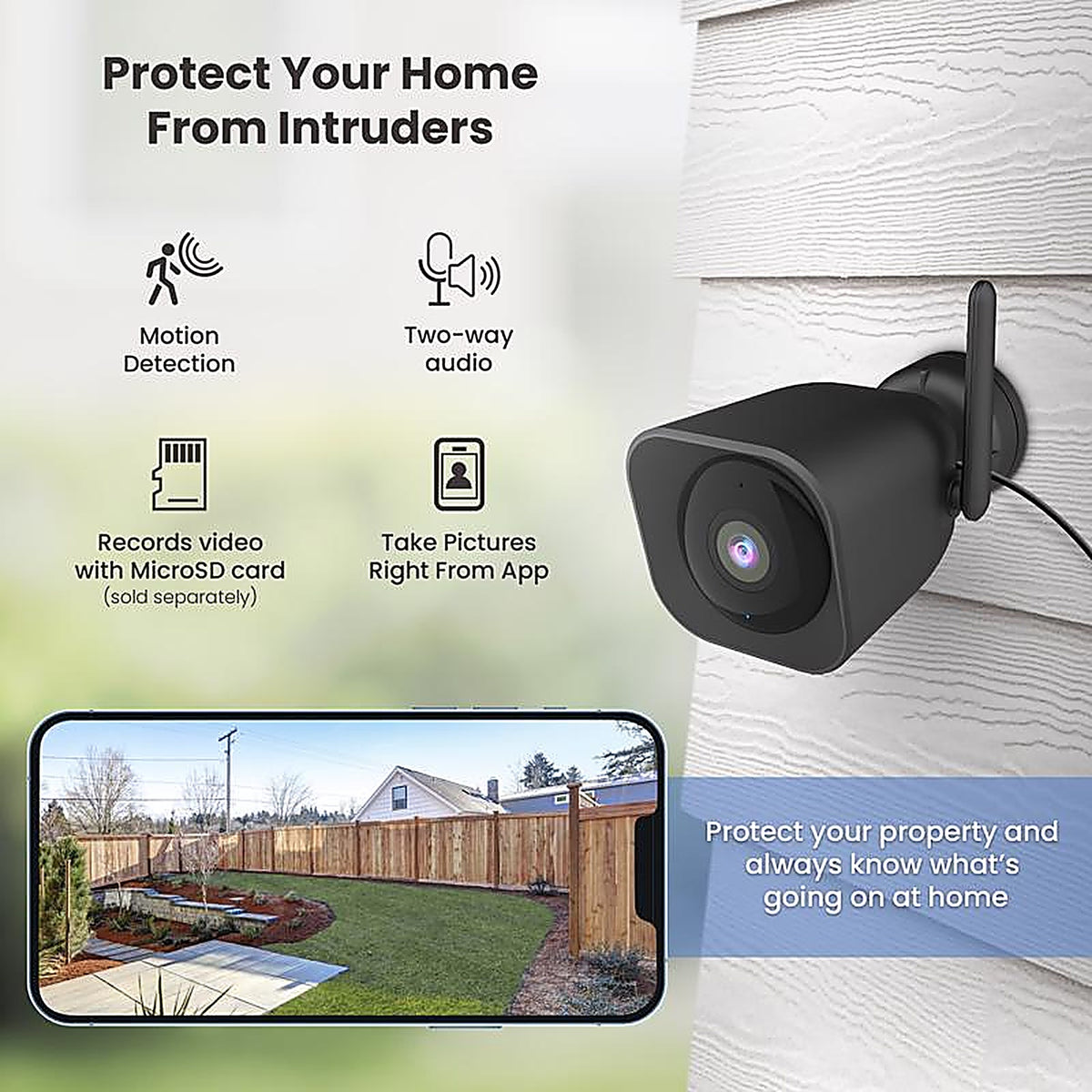 Feit Electric CAM/WM/WIFI Plug-in Outdoor Black Wi-Fi Security Camera