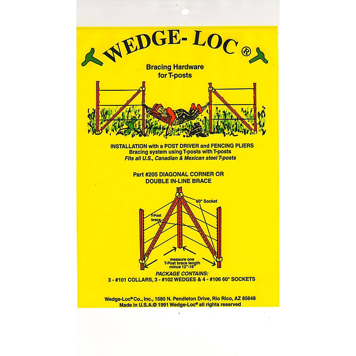 Wedge-Loc - 205 - 2 In. H X 7.5 In. W Aluminum Corner Brace