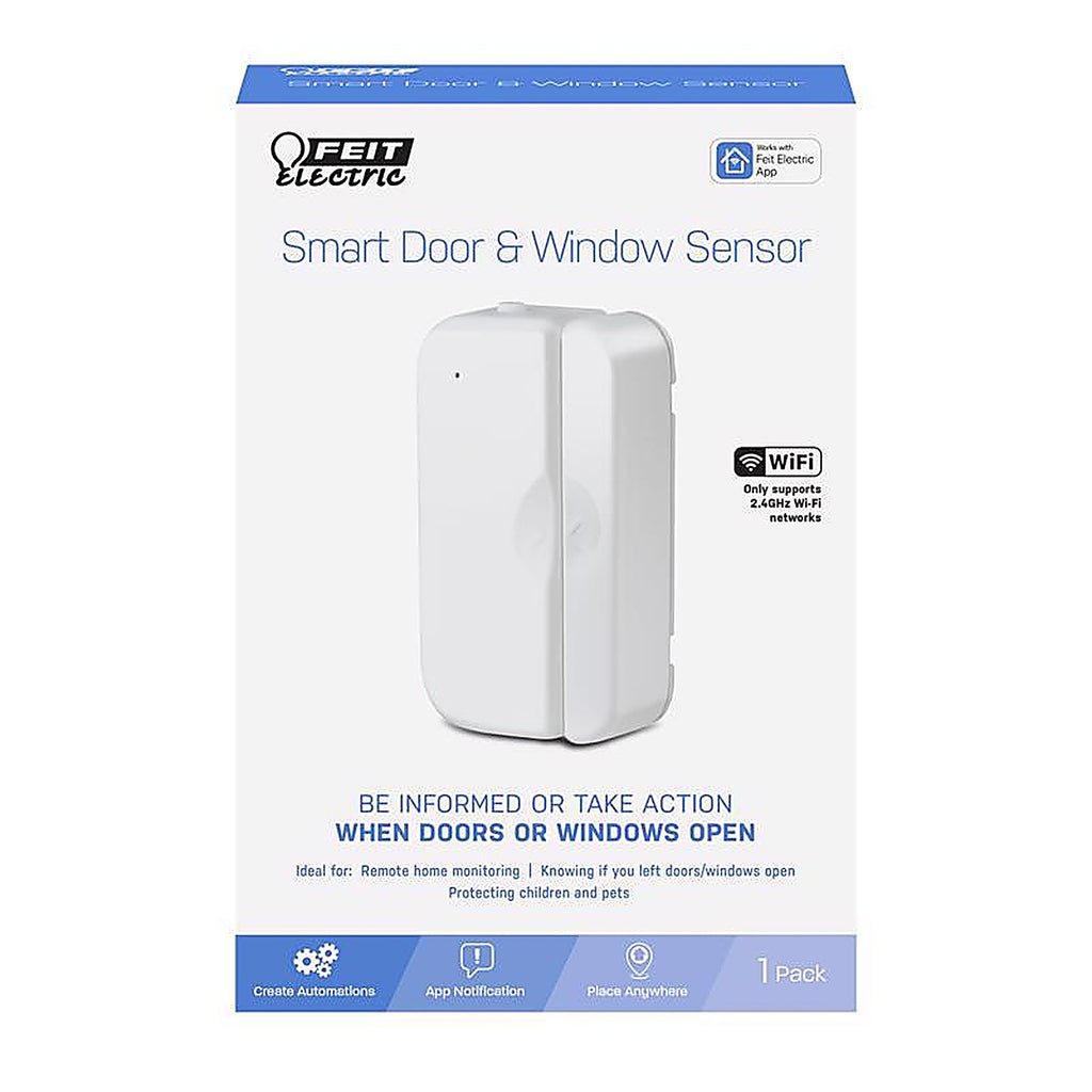 Feit Electric MOT/DOORWIFIBAT Battery Powered Indoor White Door and Window Sensor