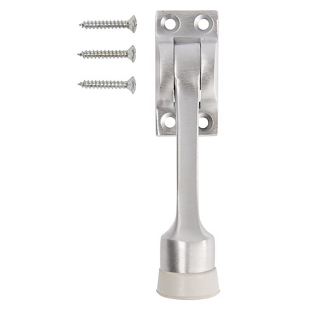 Brinks - BC41009 - Brass Satin Chrome Kick-Down Door Holder Mounts to Door 1 In.