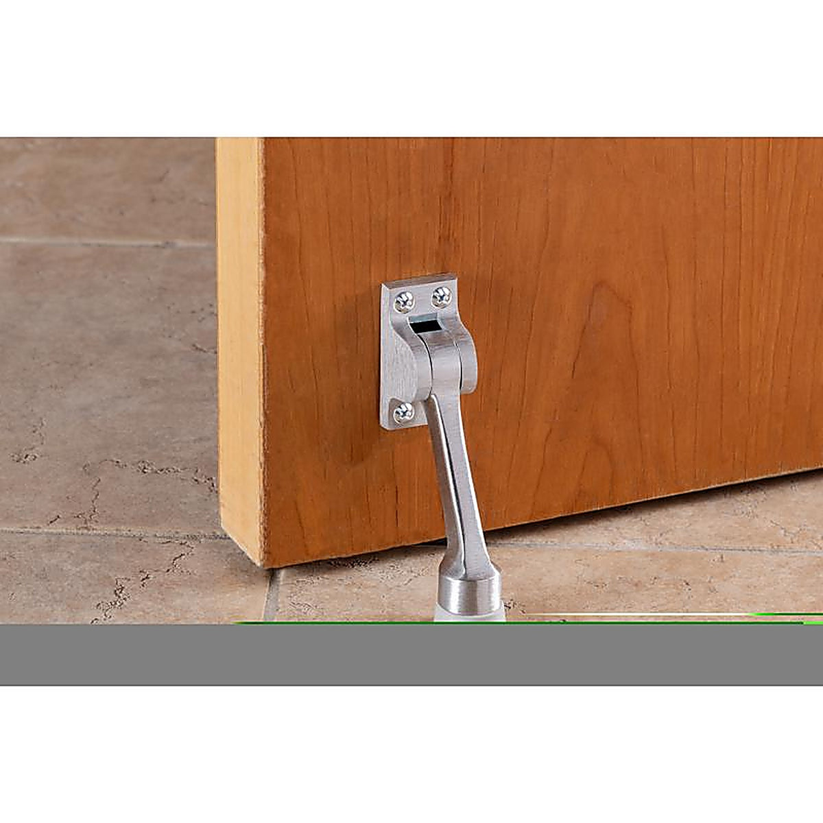 Brinks - BC41009 - Brass Satin Chrome Kick-Down Door Holder Mounts to Door 1 In.