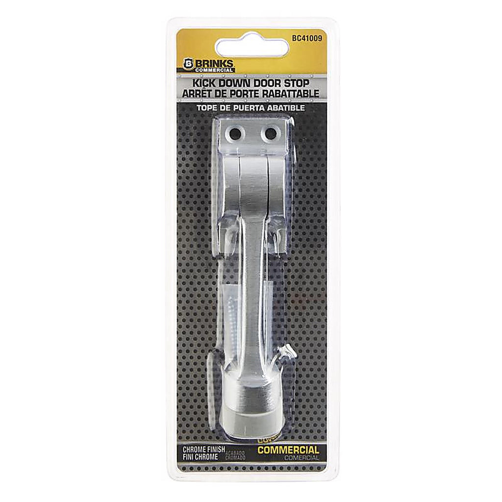 Brinks - BC41009 - Brass Satin Chrome Kick-Down Door Holder Mounts to Door 1 In.